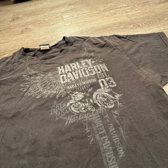 Vintage Harley Davidson Shirt Mens Large Las Vegas Nevada Skull Graphic Print - Picture 5 of 12